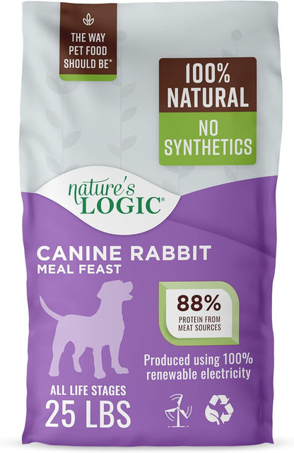 NATURE'S LOGIC Dry Dog Food - 100% Natural - No Synthetics - for All Ages, Sizes, Breeds - Free