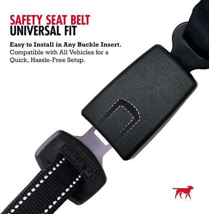 Tuff Pupper Dog Seat Belt | Adjustable Length Dog Seatbelt Restraint | Tangle-Free Locking