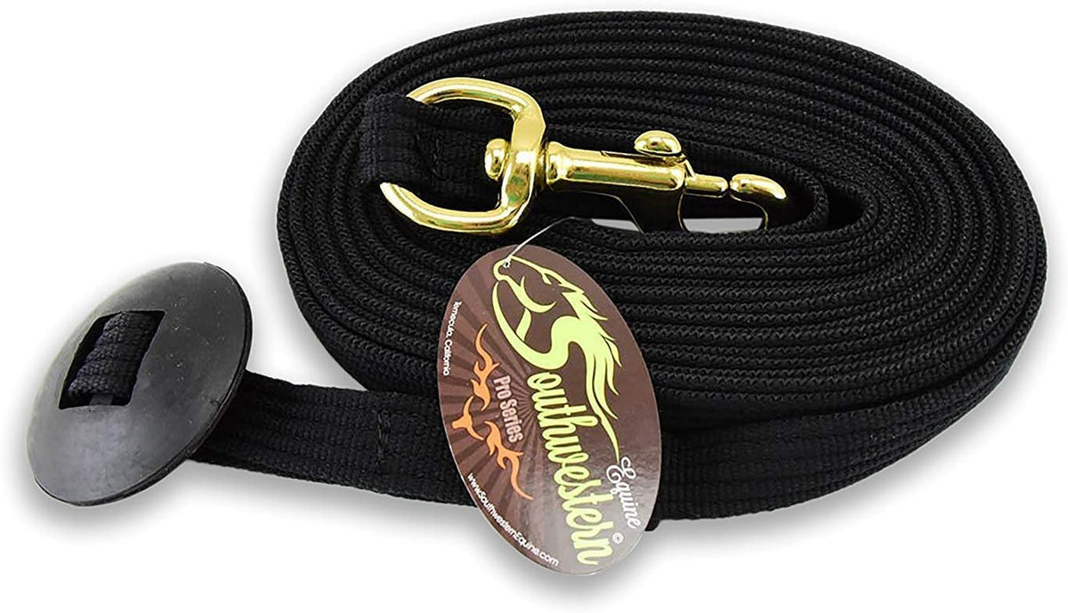 Southwestern Equine Lunge Line for Horses Cotton Horse Lunge Line with Bolt Snap & Rubber Stop