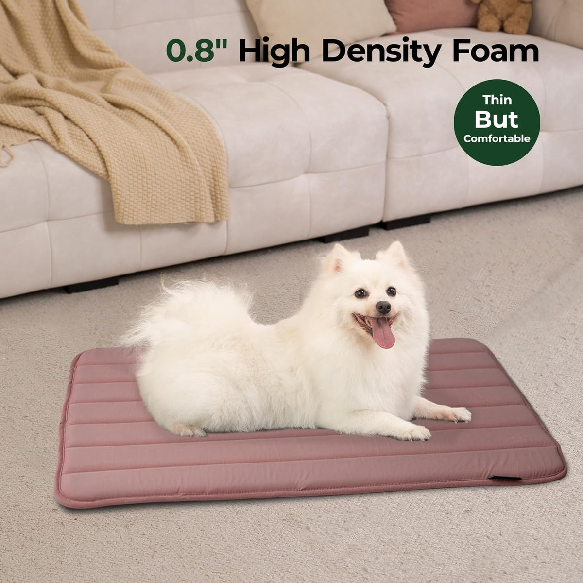 BALANCE Dog Crate Pad, Dog Foam Crate Mat Kennel Pad, Washable Water-Resistant Pet Bed Flat Dogs