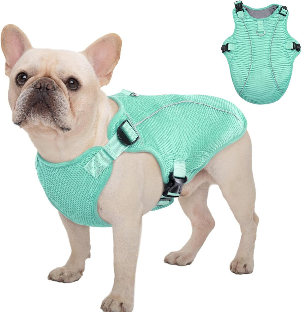 Kuoser Dog Cooling Vest Harness, Small Dog Cooler Jacket with Adjustable Buckle for Outdoor Beach