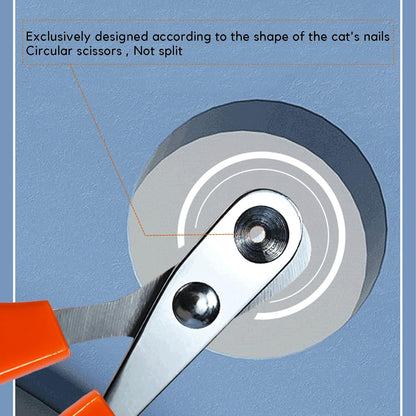 Trumoon Easy Cat Claw Trimmers with Circular Guard- Avoid Over Cutting Meow Nail Clippers for Cats