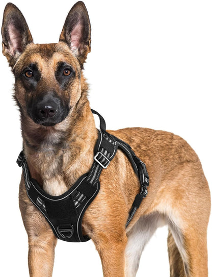 rabbitgoo Dog Harness for Large Dogs No Pull, Tactical Service Pet Vest with Molle and Control