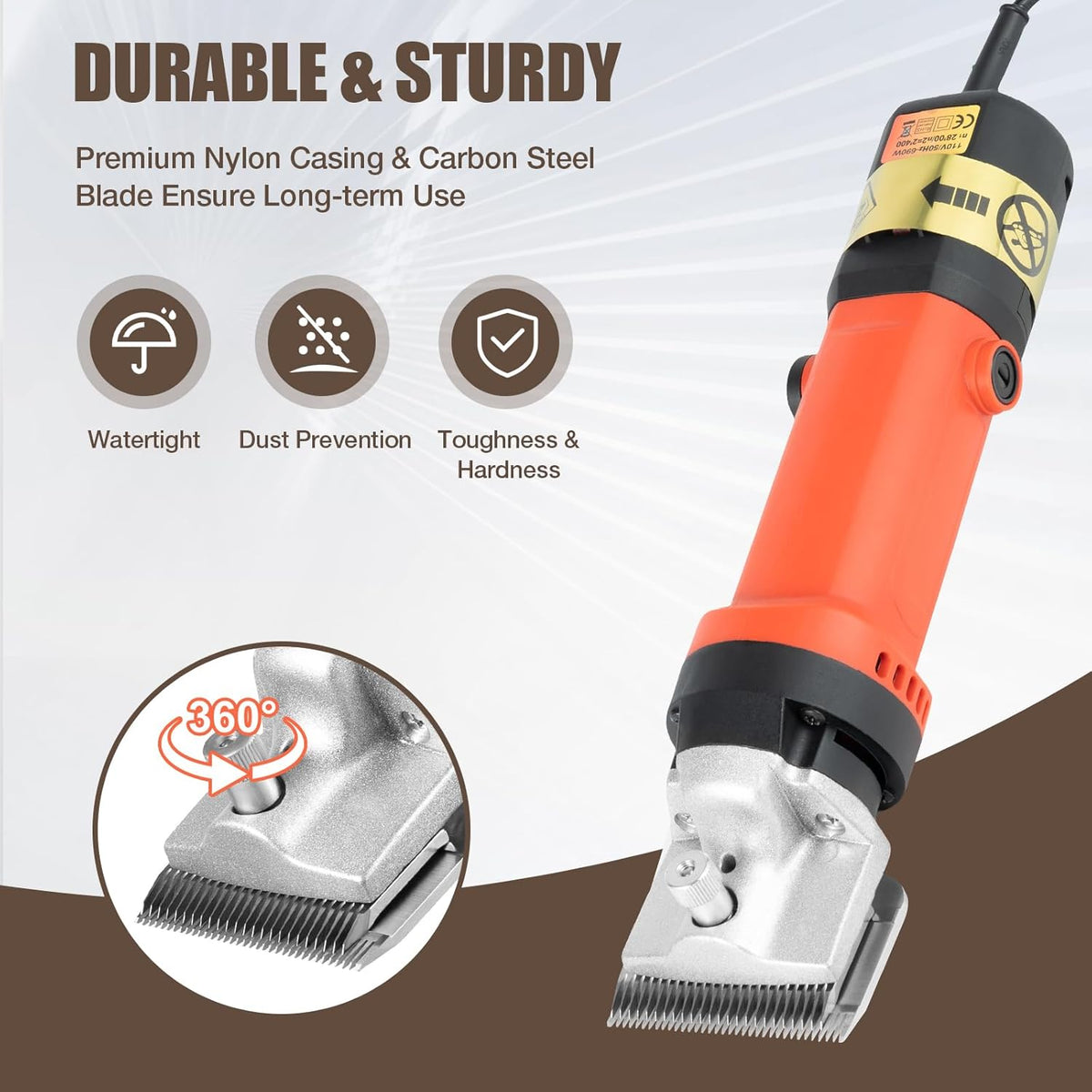 Horse Clippers,350W Horse Clippers Professional Electric Horse Grooming Kit,6 Speeds Animal