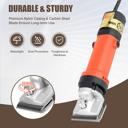 Horse Clippers,350W Horse Clippers Professional Electric Horse Grooming Kit,6 Speeds Animal