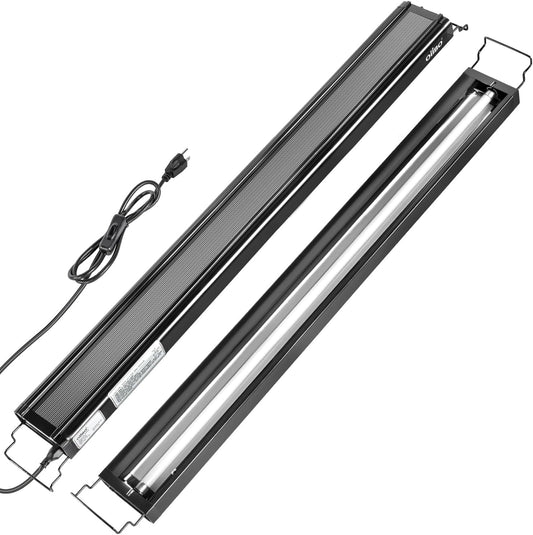 Oiibo T5 HO Reptile Light Fixture UVB Lighting Combo Kit, Terrarium Lamp Hood Light with UVB 10.0