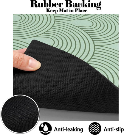 Dog Food Mats for Floors Absorbent, Pet Cat Food Mat - Quick Dry Dog Mat for Food and Water Boho