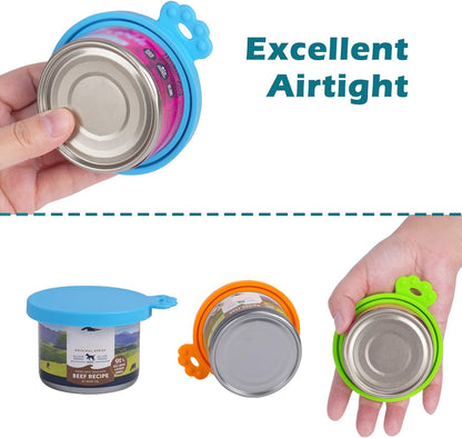 PetBonus 5 Pack Silicone Pet Can Cover Lids, Universal Size for Dog Cat Food, 1 fit 3 Standard Size