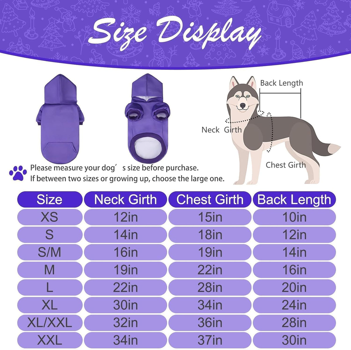 KOOLTAIL Basic Dog Hoodie - Soft & Warm Dog Hoodie Sweater with Leash Hole and Pocket, Dog Winter
