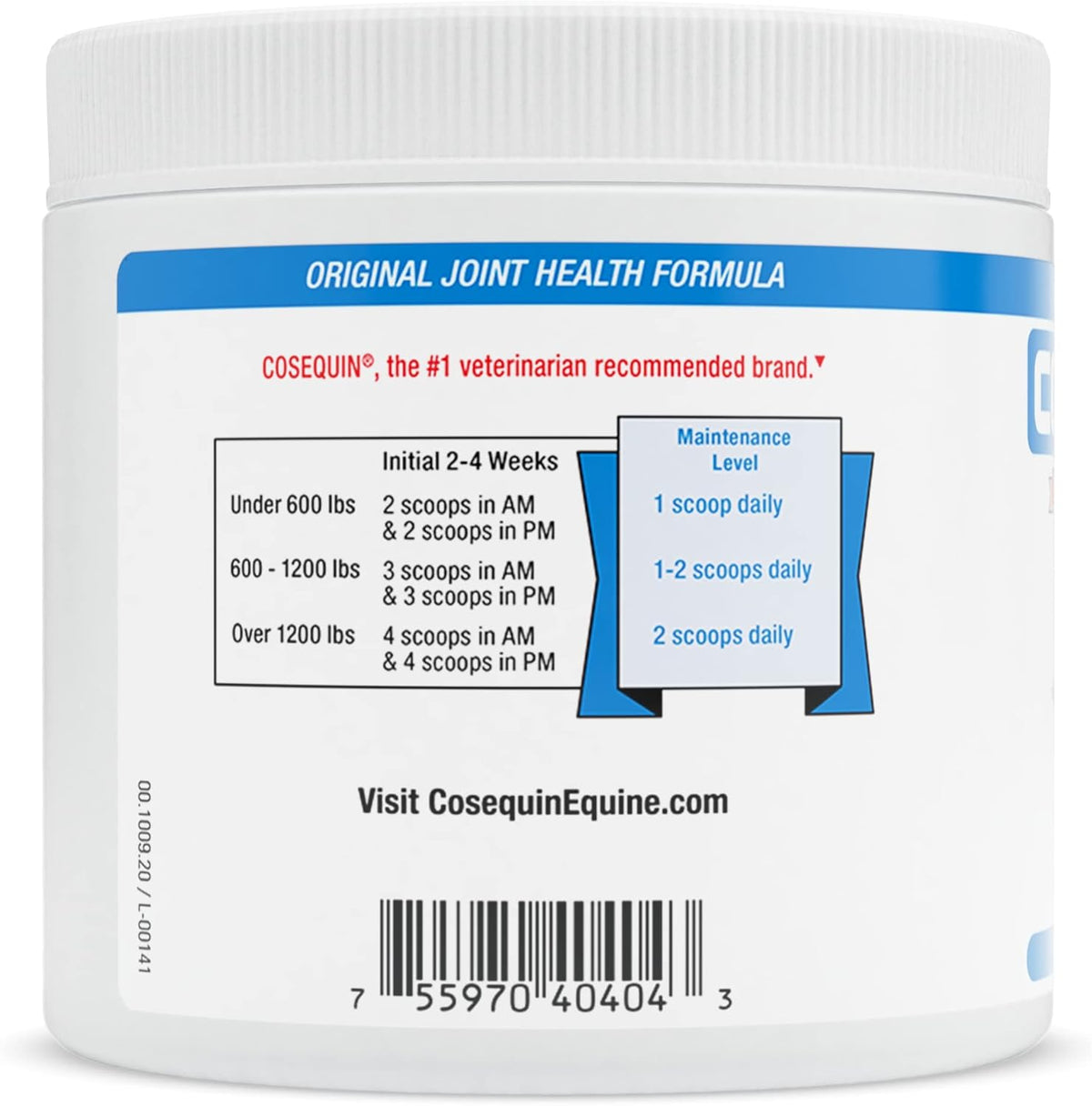 Nutramax Cosequin Original Joint Health Supplement for Horses - Powder with Glucosamine and