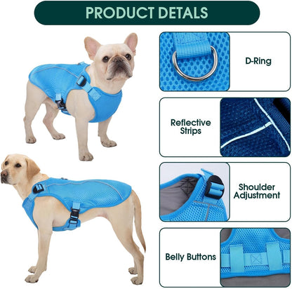 Kuoser Dog Cooling Vest for Large Dogs, Lightweight Doggie Cooler Jacket Breathable Mesh Pet