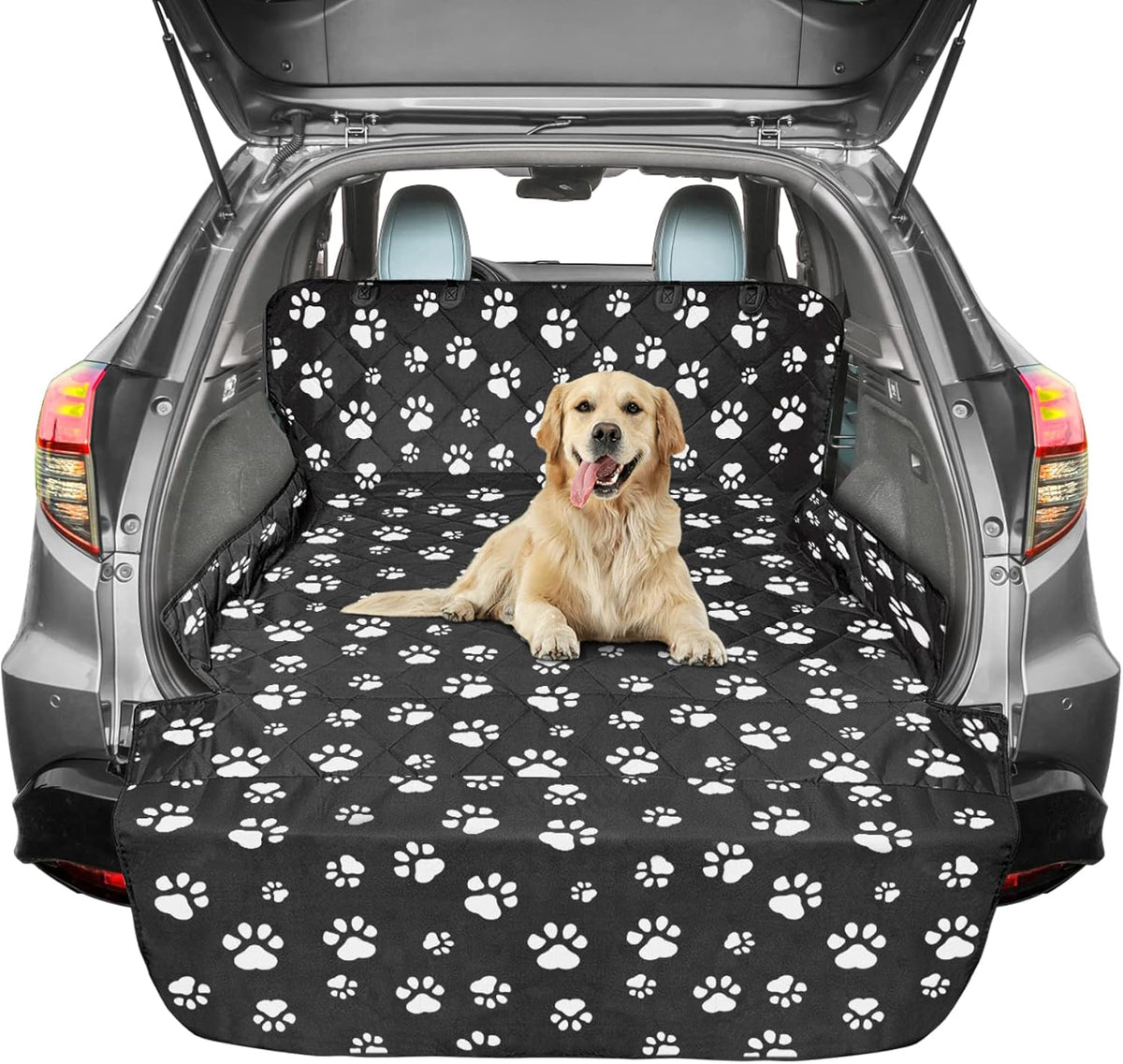 F-color SUV Cargo Liner for Dogs, Water Resistant Pet Cargo Cover Dog Seat Cover Mat for SUVs