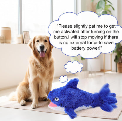 Mity rain 2 in 1 Interactive Dog Toys, Shark Dog Toy to Keep Them Busy, Plush Squeaky Dog Toys
