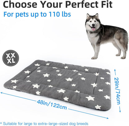 Mora Pets Dog Crate Pad Dog Bed Mat for XLarge Dogs Washable Thin Pet Kennel Pad for 48 inch Cage