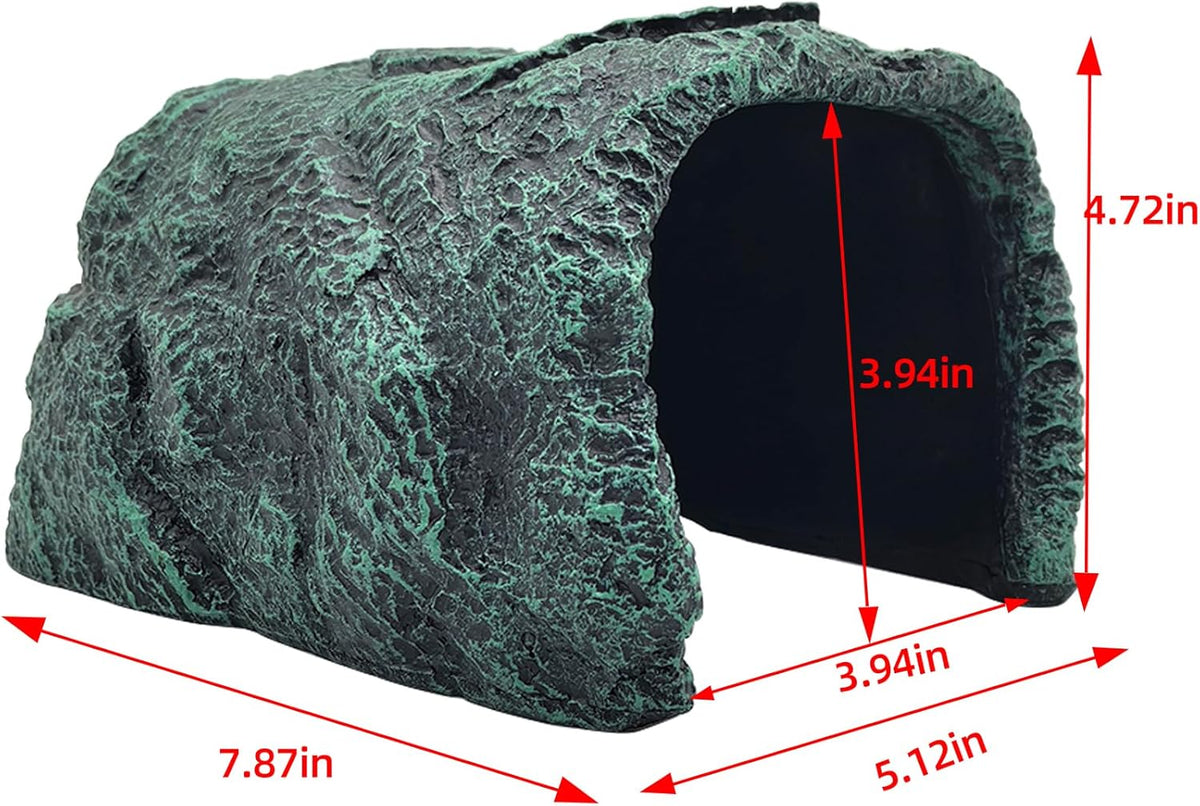 BNOSDM Large Reptile Hideout, Tortoise Hide, Bearded Dragon Hideout Cave Shelter, Resin Turtle