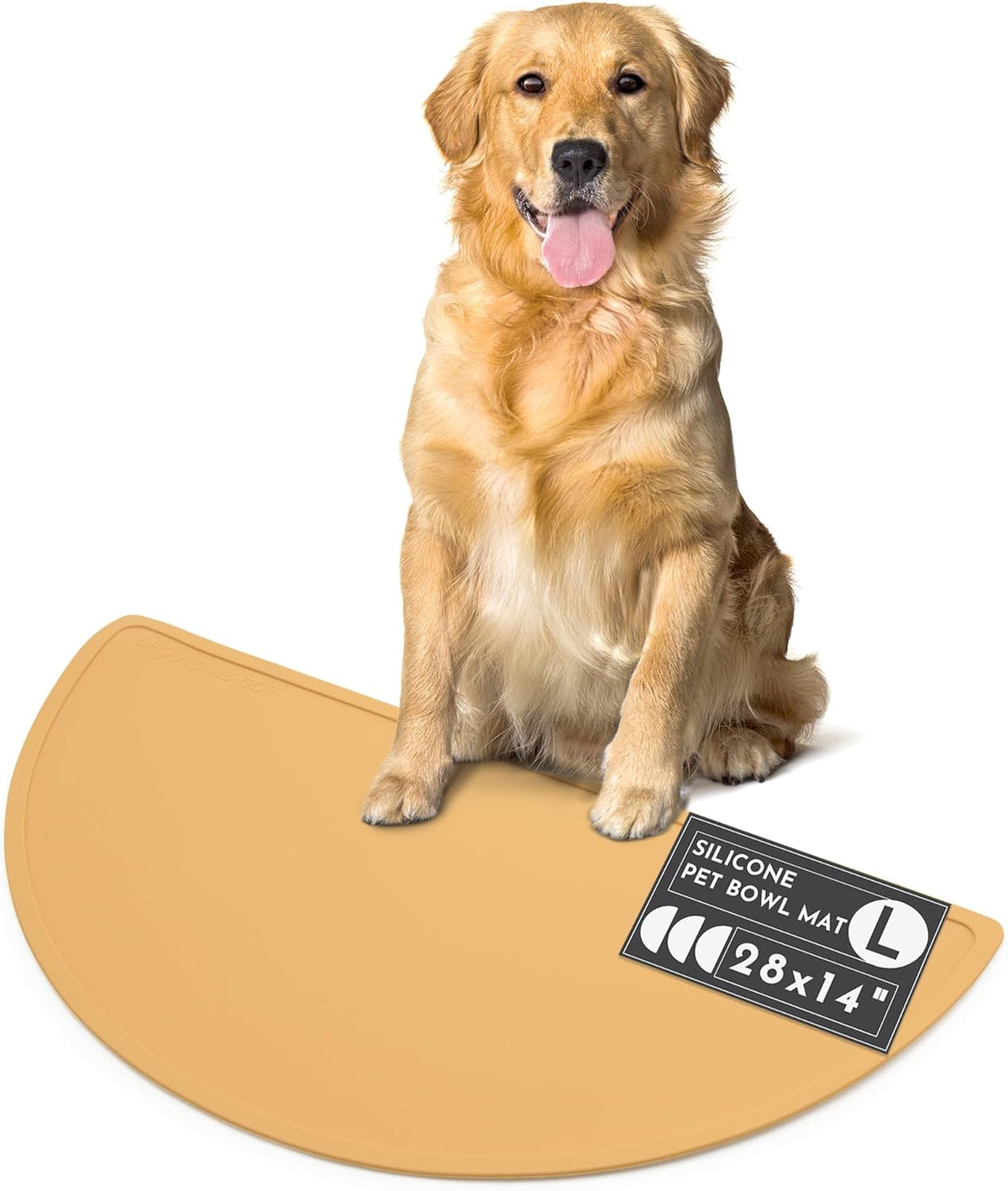Waterproof Silicone Pet Food Mat - Non-Slip, Spill-Proof Feeding Mats for Floors, Raised Edge