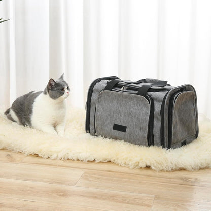 Pet Carrier Bag for Small Medium Cats Dogs Puppies up to 26 Lbs,Steel Frame Dog