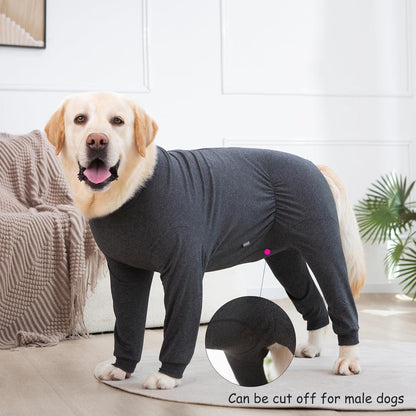 Yeapeeto Dog Onesie Surgery Recovery Suit for Large Medium Bodysuit Dogs Pajamas PJS Full Body for