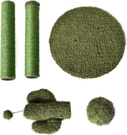 Amazon Basics Cat Scratcher - Indoor Cactus Triple Posts Cat & Kittens Scratching Post with