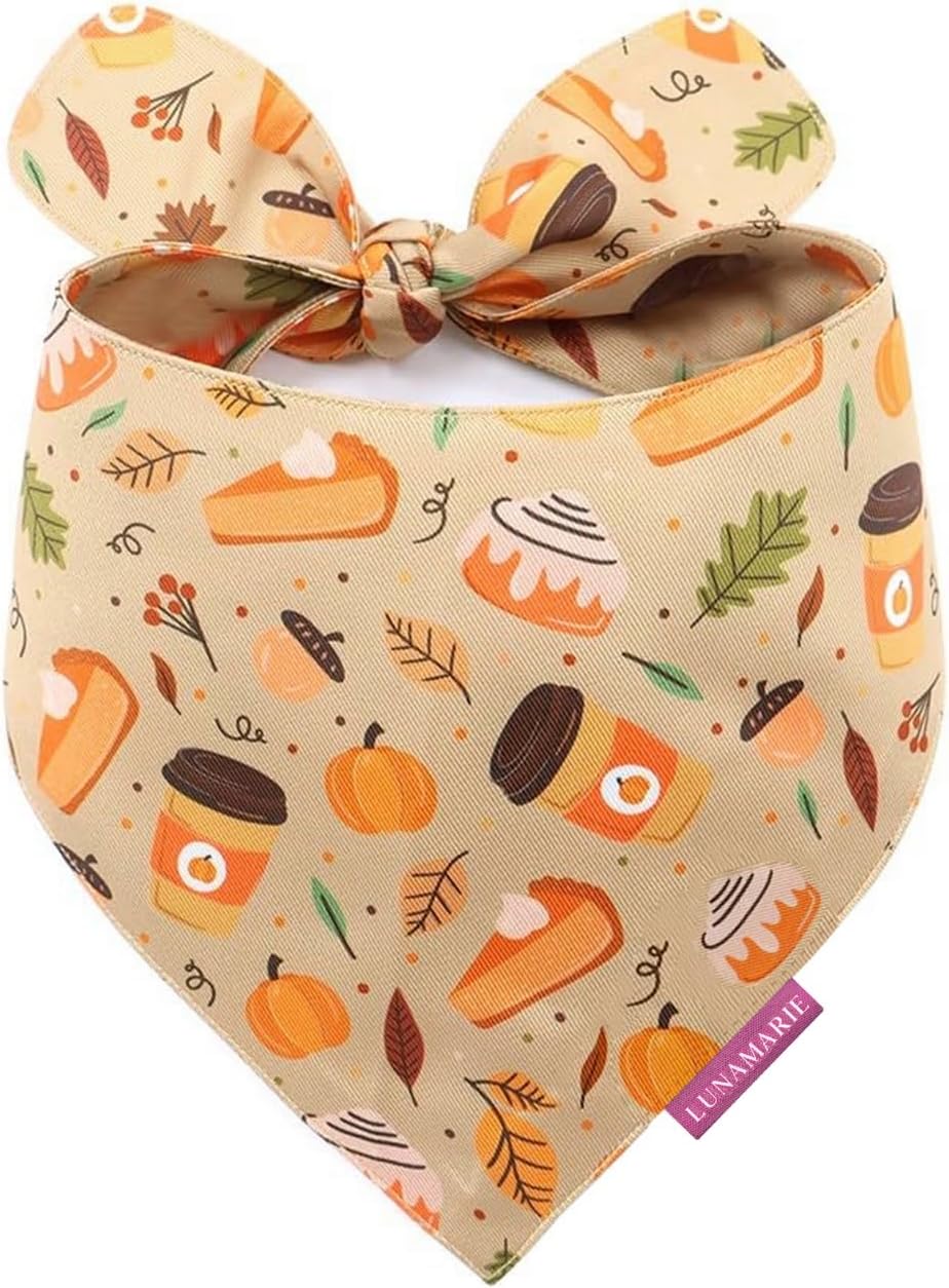LunaMarie - Luxury Pet Birthday Bandanas -Premium & Silky Poly Fabric | 100% Handmade | Custom