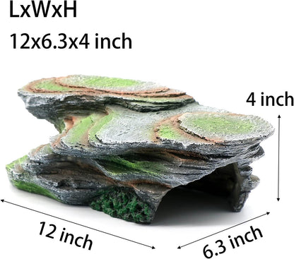Reptile Resting Terrace Tortoise Climbing Platform Shale Scape Step Ledge, Reptile Cave Hideout