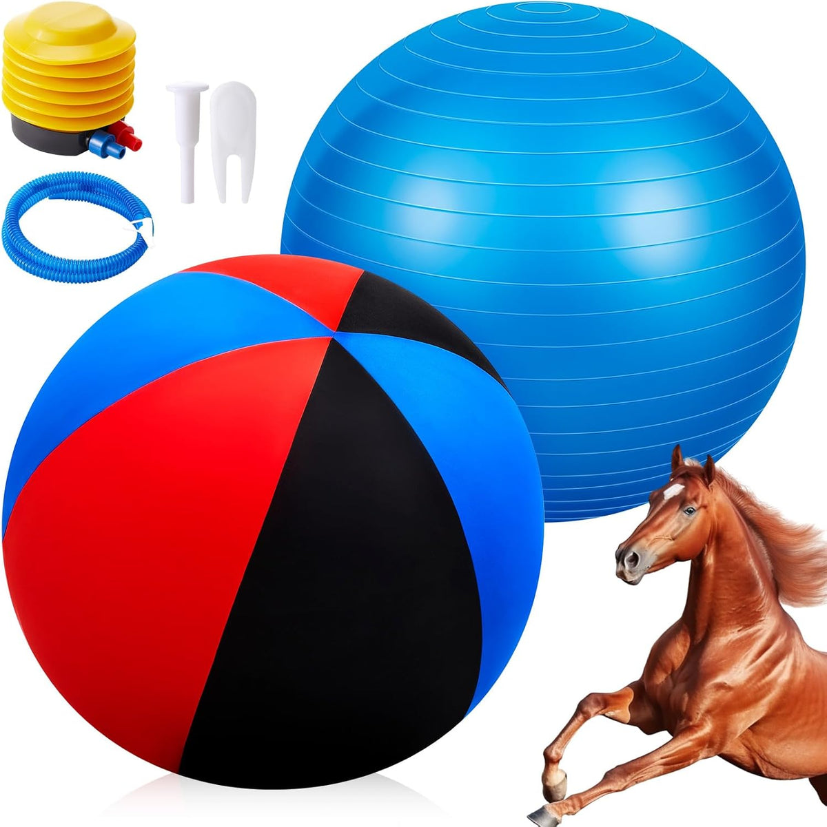 30inch Giant Herding Ball with Cover Anti Burst Ball Please Watch VCR for How to Inflation Horse