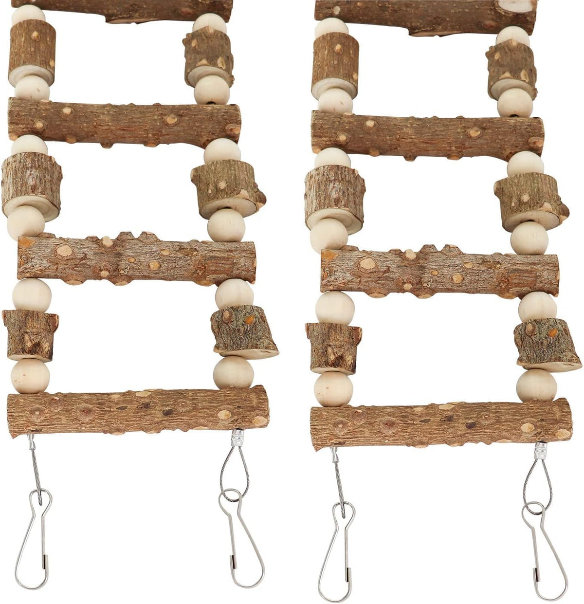 Bird Parrot Ladder Bridge Toy, Bird Swing Toy, Natural Pepper Wood Hanging Pet Chewing Toy, Rat