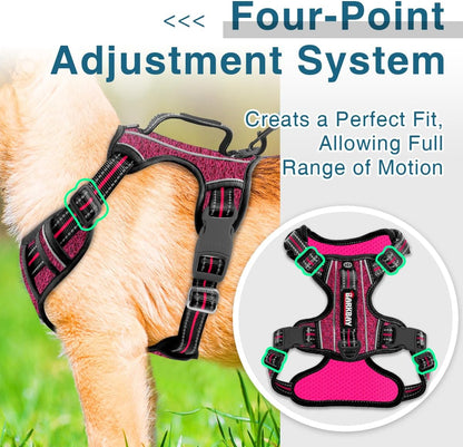 BARKBAY Dog Harness No Pull with ID Tag Pocket - Heavy Duty, Reflective, Easy Control for Large