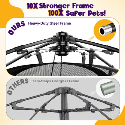 Extra Large Catio Outdoor Cat Enclosure Rywell 2-Tier Cat Tent for Patio, Balcony, Indoor &