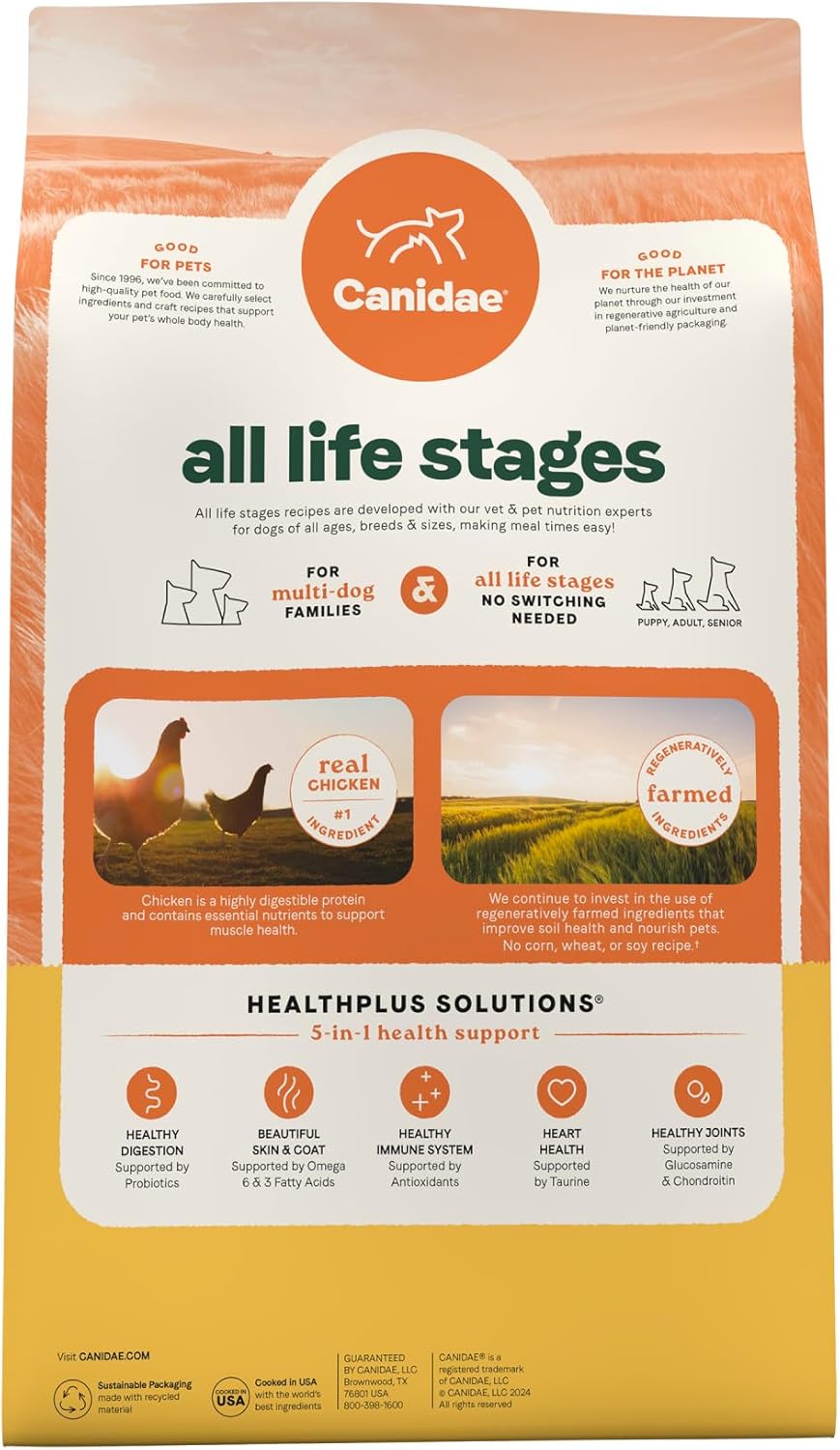 Canidae All Life Stages Real Chicken & Ancient Grains Recipe – High Protein Premium Dry Dog Food