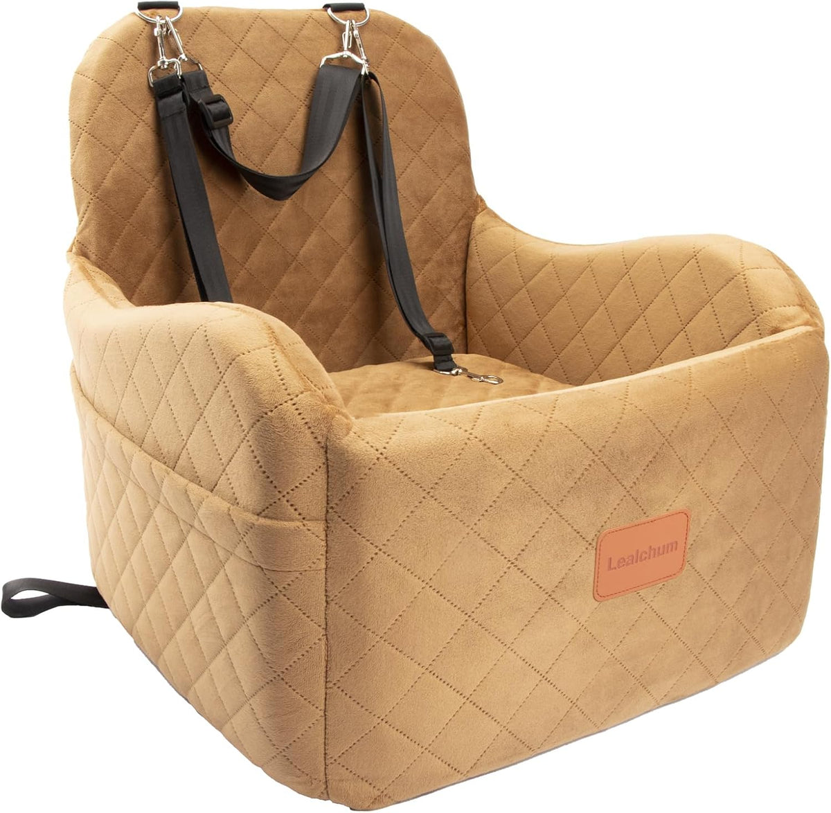 Dog Booster Car Seat for Small/Medium Dogs,Ultra Soft Fabric Filling Memory Foam,Fully Detachable