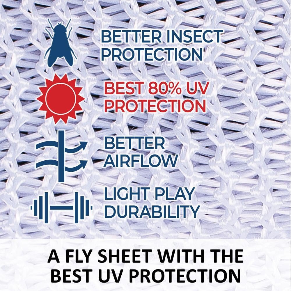 Schneiders Soft Interlock Mesh II Horse Fly Sheets | Superior UV & Insect Protection | Versatile