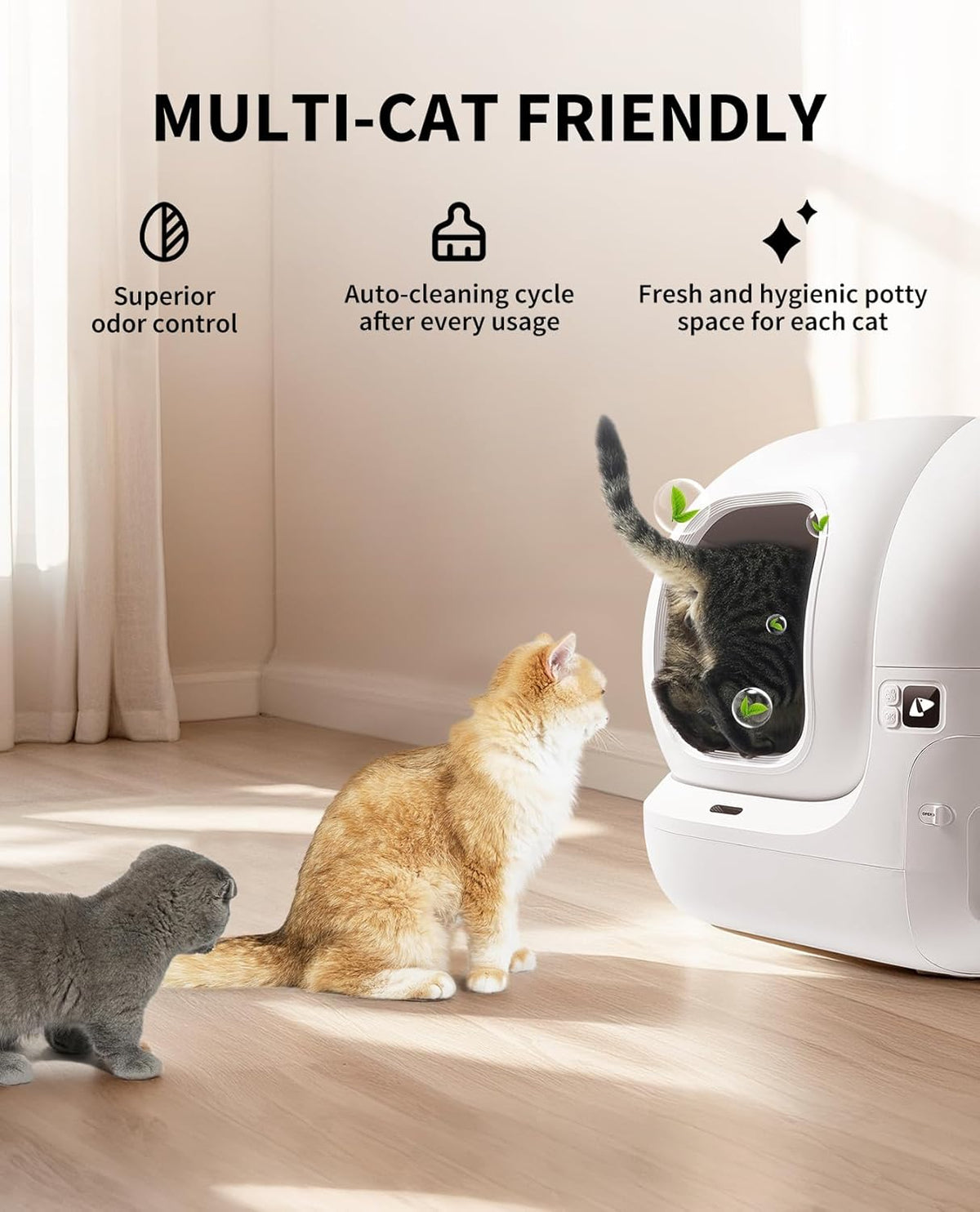 PETKIT PuraMax 2 Automatic Self-Cleaning Cat Litter Box, App Control Scoop-Free Litter Box with