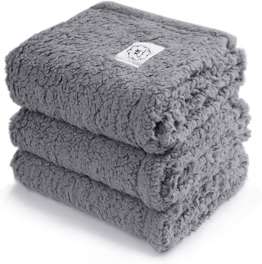 1 Pack 3 Calming Blankets Fluffy Premium Fleece Pet Blanket Soft Sherpa Throw for Dog Puppy Cat
