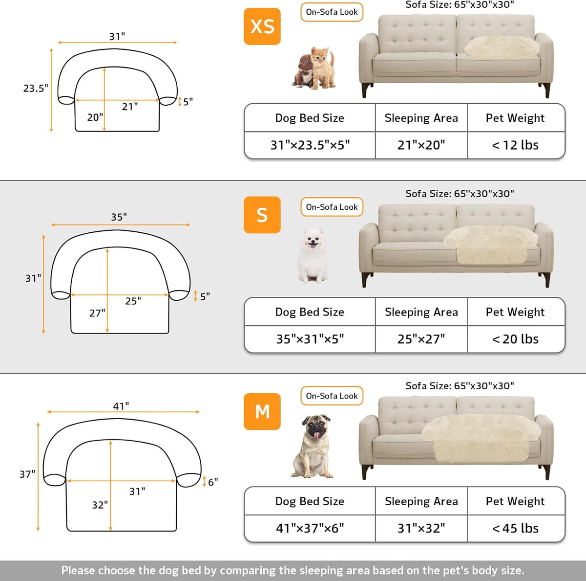 Calming Dog Bed Fluffy Plush Dog Mat for Furniture Protector with Removable Washable Cover for