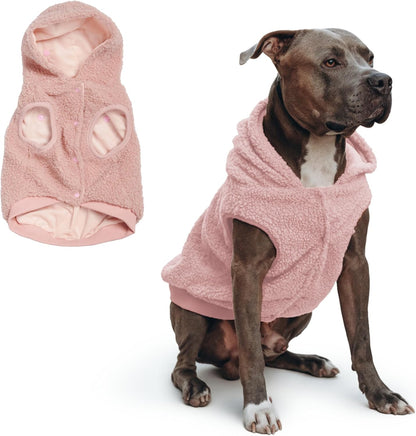 Spark Paws Teddy Dog Sweater, Sherpa Jacket Vest with Warm Fleece Lining, Winter Coat Suitable for