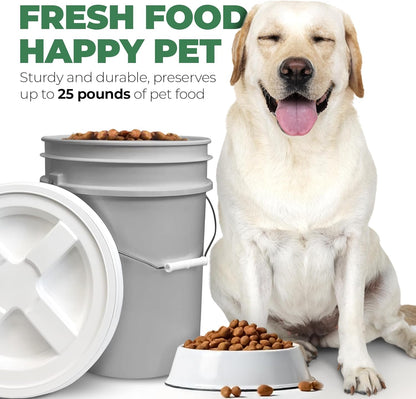 EconoHome Pet Food Storage Container – Holds Up to 25 lbs – Airtight Food Storage with Gamma Seal
