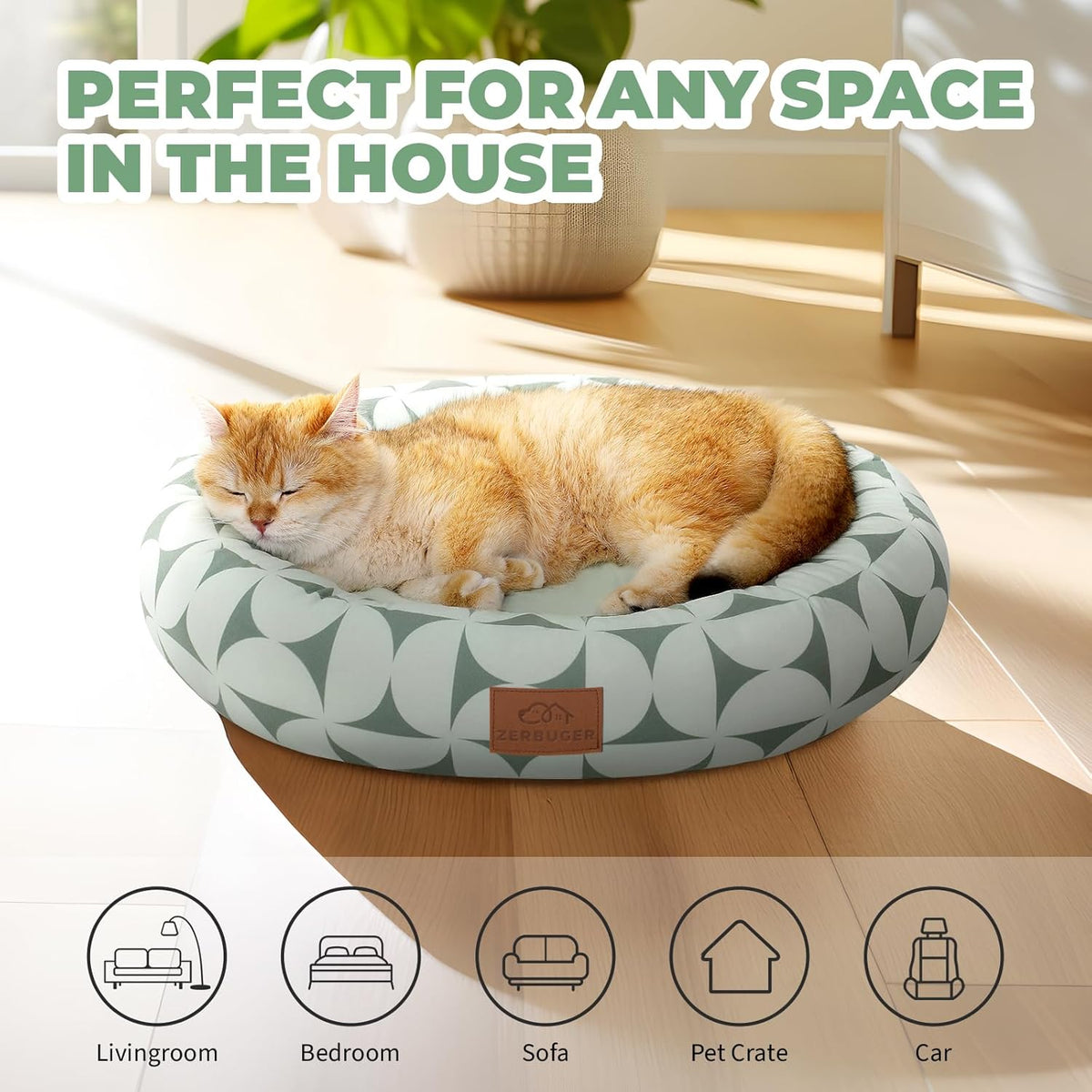 Cat Bed, 20In Dog Beds for Small Dogs, Calming Cat & Dog Beds for Indoor Pets, Pet Beds Comfortable