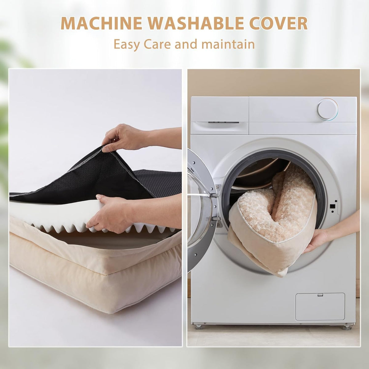 BFPETHOME Orthopedic Dog Beds for Large Dogs-Waterproof Sofa Dog Bed with Removable Washable Cover