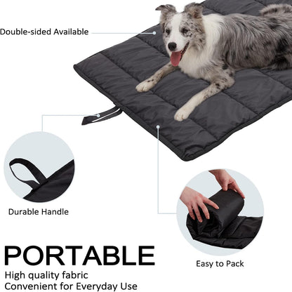 BDEUS 43x25In Large Size Outdoor Dog Bed, Waterproof & Portable Camping Travel Pet Mat, Easy to