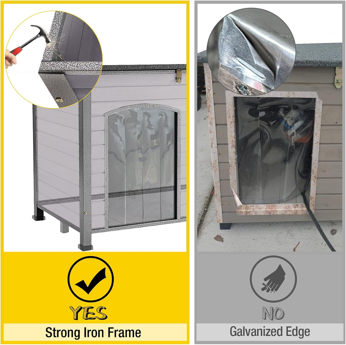 Aivituvin Large Dog House Outdoor Indoor Weatherproof Dog House for Small & Medium & Large Dogs