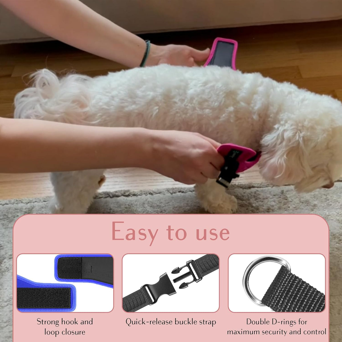 Comfort Fit Dog Harness Soft Padded No Pull Harness with Adjustable Buckles for Small Medium Large