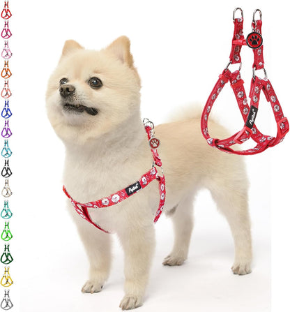 PUPTECK No Pull Dog Harness Soft Adjustable Basic Nylon Step in Puppy Vest Outdoor Walking with ID