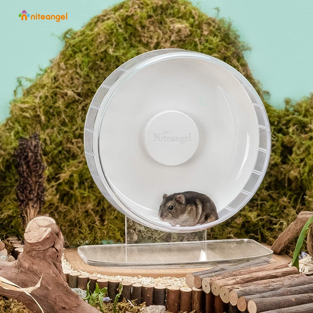 Niteangel Super-Silent Hamster Exercise Wheels - Quiet Spinner Hamster Running Wheels with