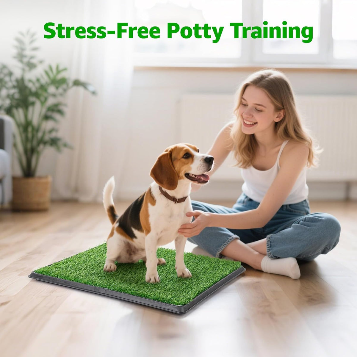 Dog Grass Pet Loo Indoor/Outdoor Portable Potty, Dog Litter Box, Artificial Grass Patch Bathroom
