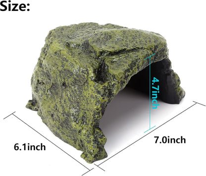 Reptile Rock Hide Cave - World 9.99 Mall Reptile Rock Hide Habitat Decoration|Natural,Non-Toxic