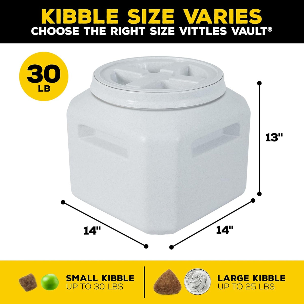 Gamma2 Vittles Vault Dog Food Storage Container with Airtight Lid, holds up to 25-30 Pounds of Dry