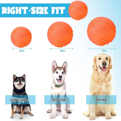 Jenaai 20 Pcs Indestructible Dog Toy Balls for Aggressive Chewers Chew Resistant Solid Rubber