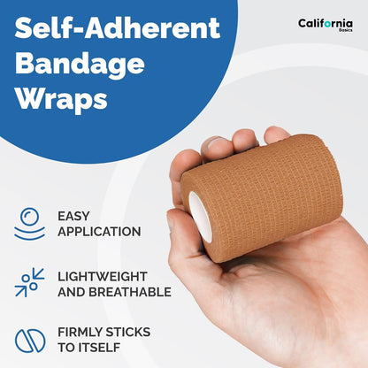Self-Adhesive Bandage Wrap - Suitable for All Sports - Breathable Athletic Tape for Wrists - Knee