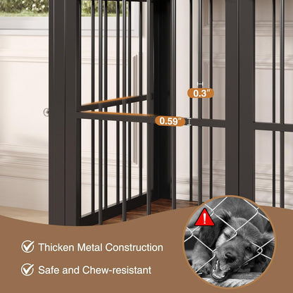 39.4" Dog Crate Furniture for Medium and Large Breed, Dog Kennel Furniture with Storage Shelf &
